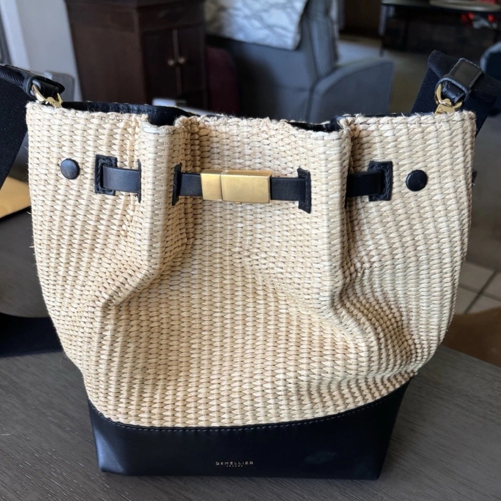 DeMellier The New York Bucket Bag Raffia Straw